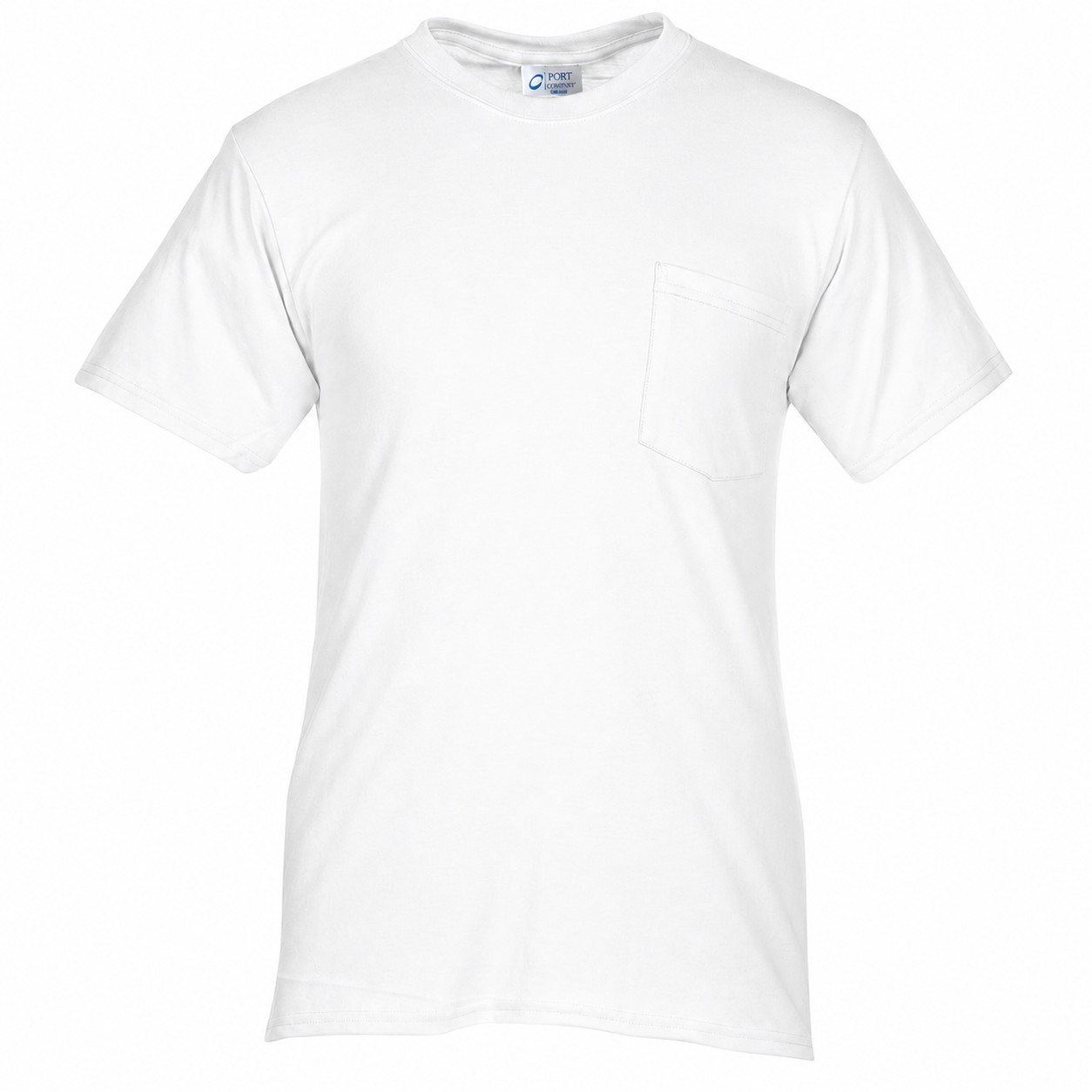 Pocket Cotton Polyester Tee — White