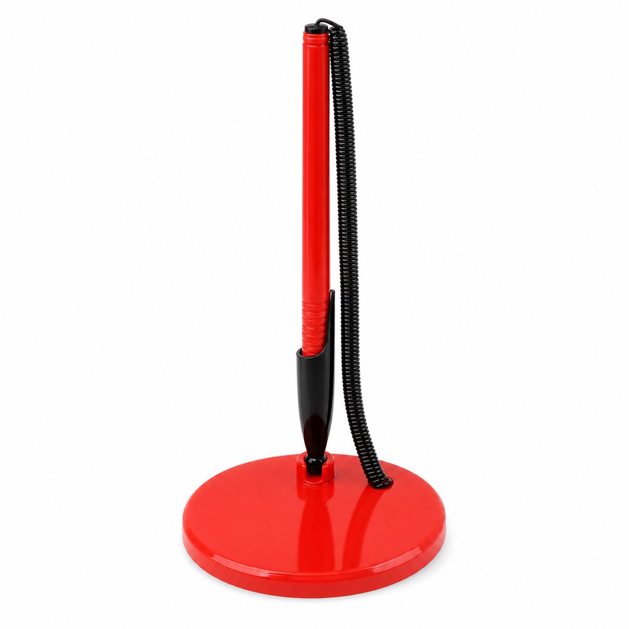 Tethered Plastic Signing Pen With Adhesive Base — view 2