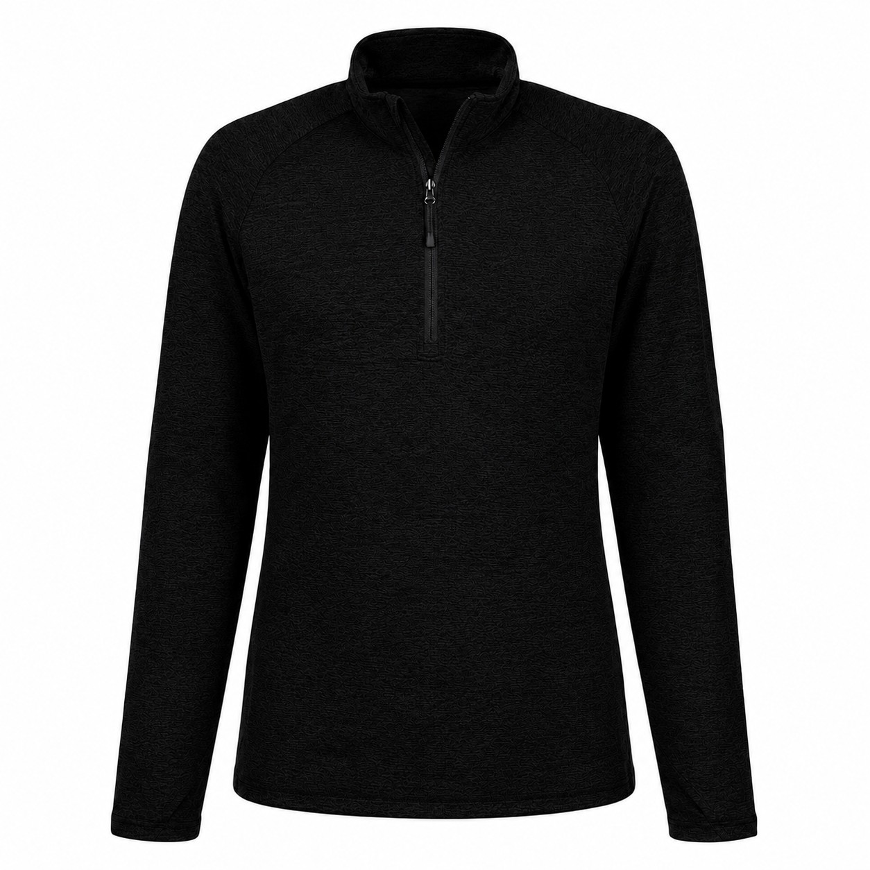 Ladies Recycled Stretch Quarter Zip Pullover — Black