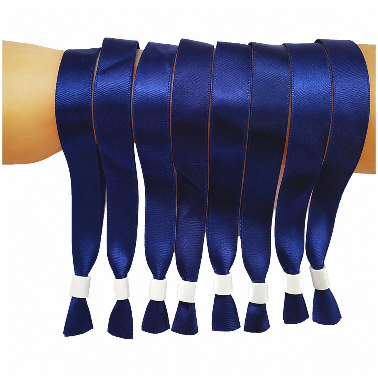Polyester Ribbon Event Wristband — Dark Blue