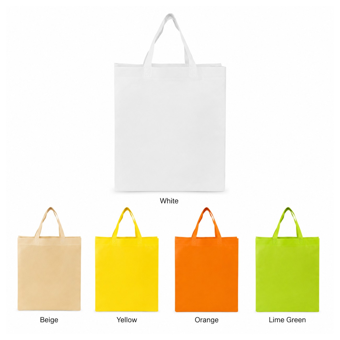 White 4" Gusset Tote Bag