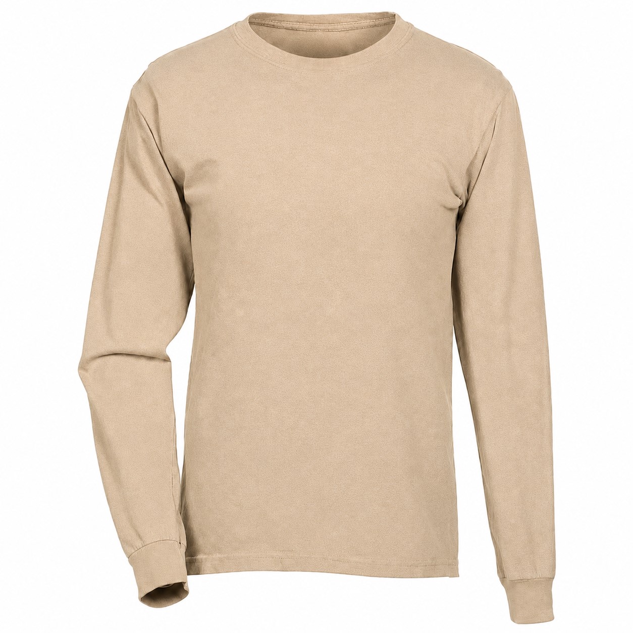 Ringspun Cotton Long Sleeve Tee — Tan Beige