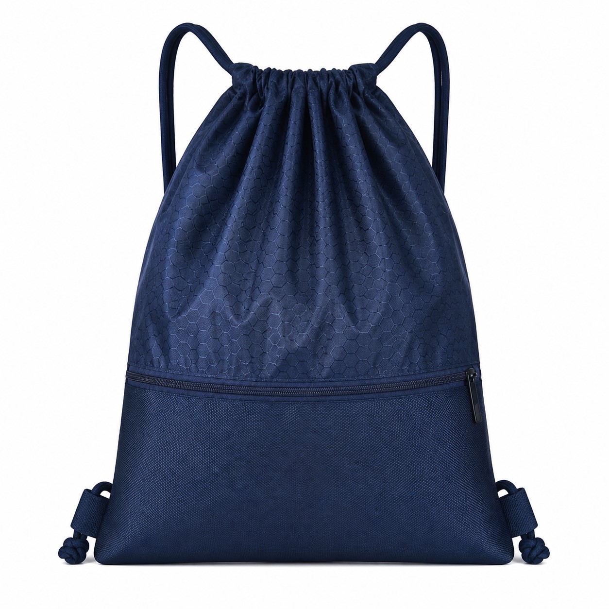 Large Nylon Zipper Pocket Cinch Backpack — view 2