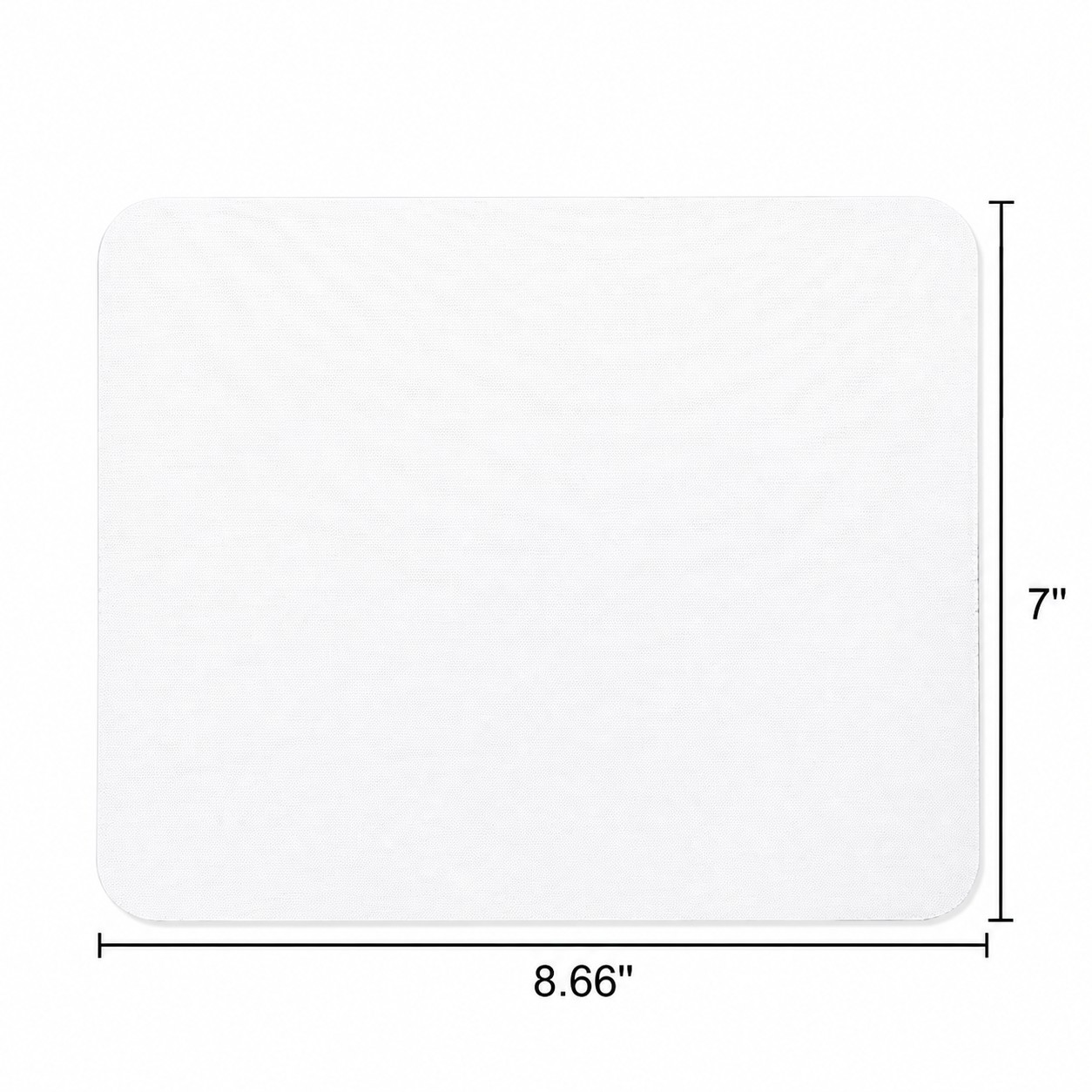 Soft Surface Fabric Mouse Pad — Clear White