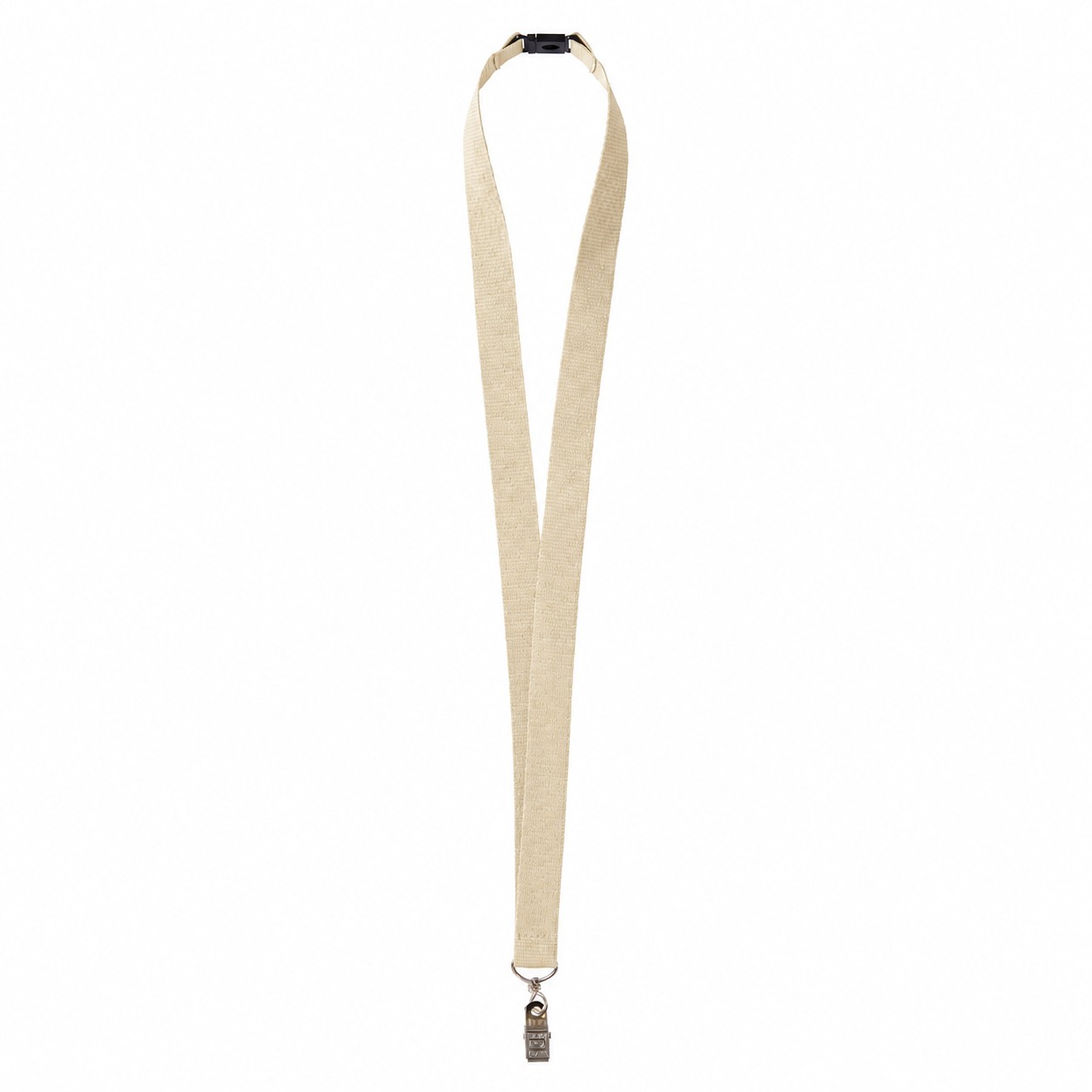 Three Quarter Inch Polyester Breakaway Lanyard — Natural Beige