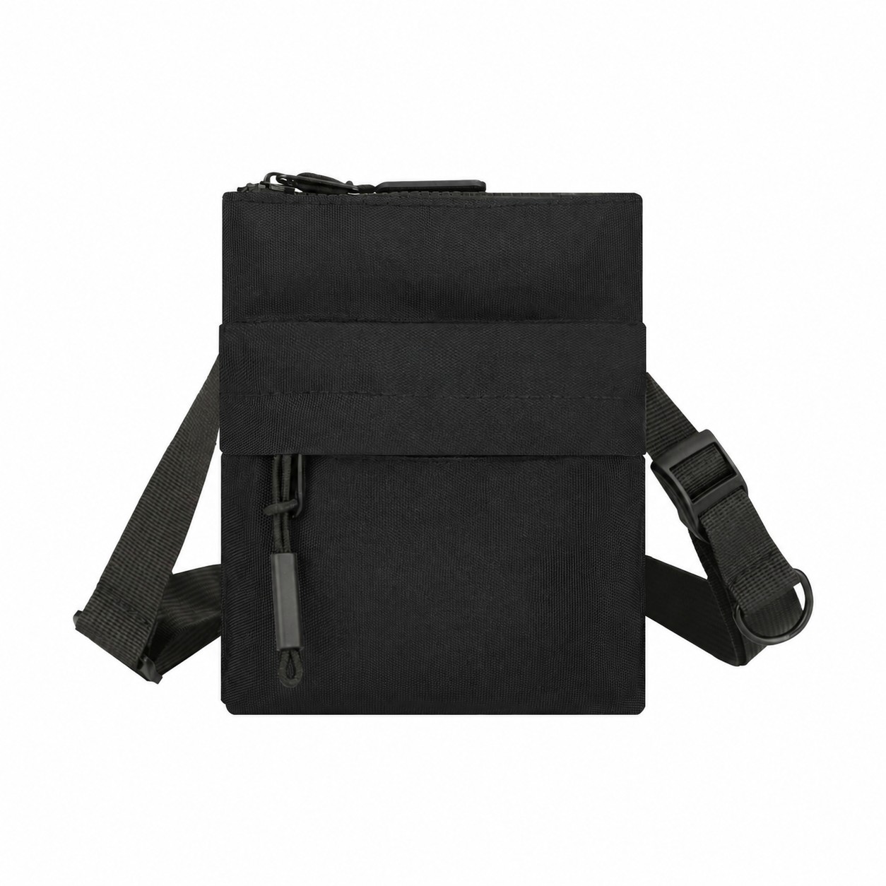 Roomy Crossbody Sling Bag — Black