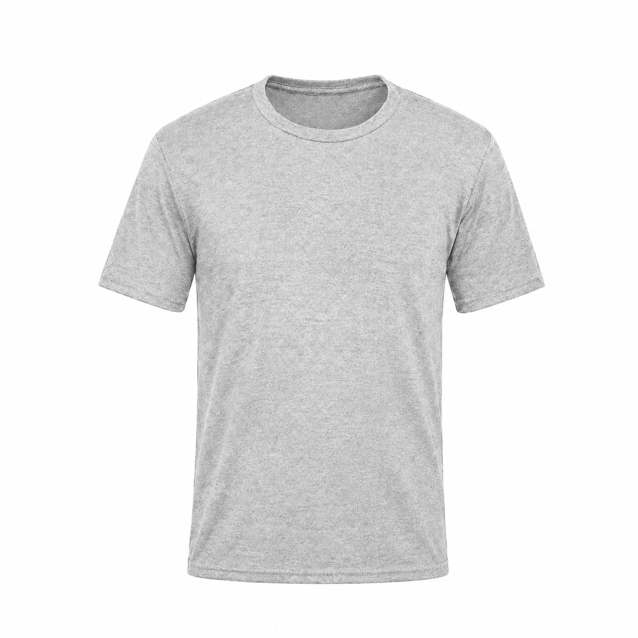 Men's Cotton-Polyester Blend Crewneck T-Shirt — Silver