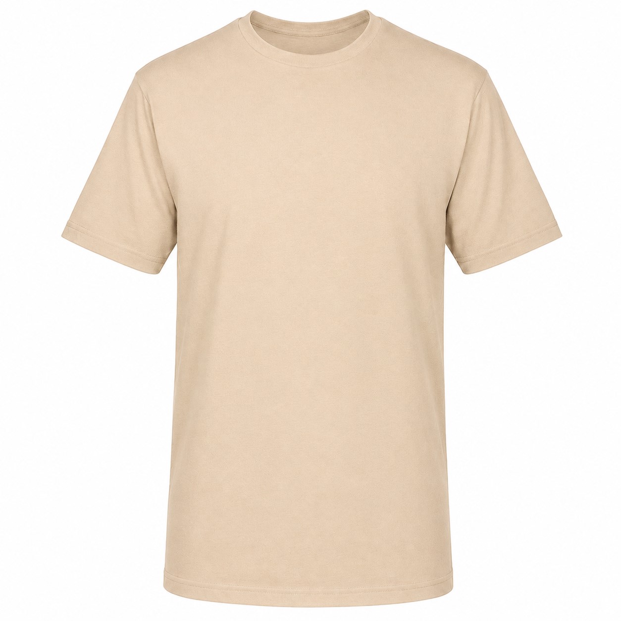 Five Star Pattern Cotton Polyester Tee — Beige