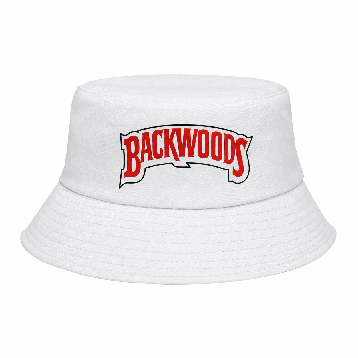 Foldable Polyester Bucket Hat — Clear White
