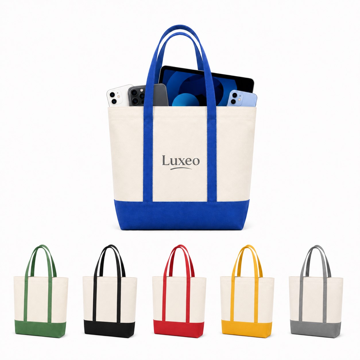 Medium 12 Oz Cotton Canvas Pocket Tote