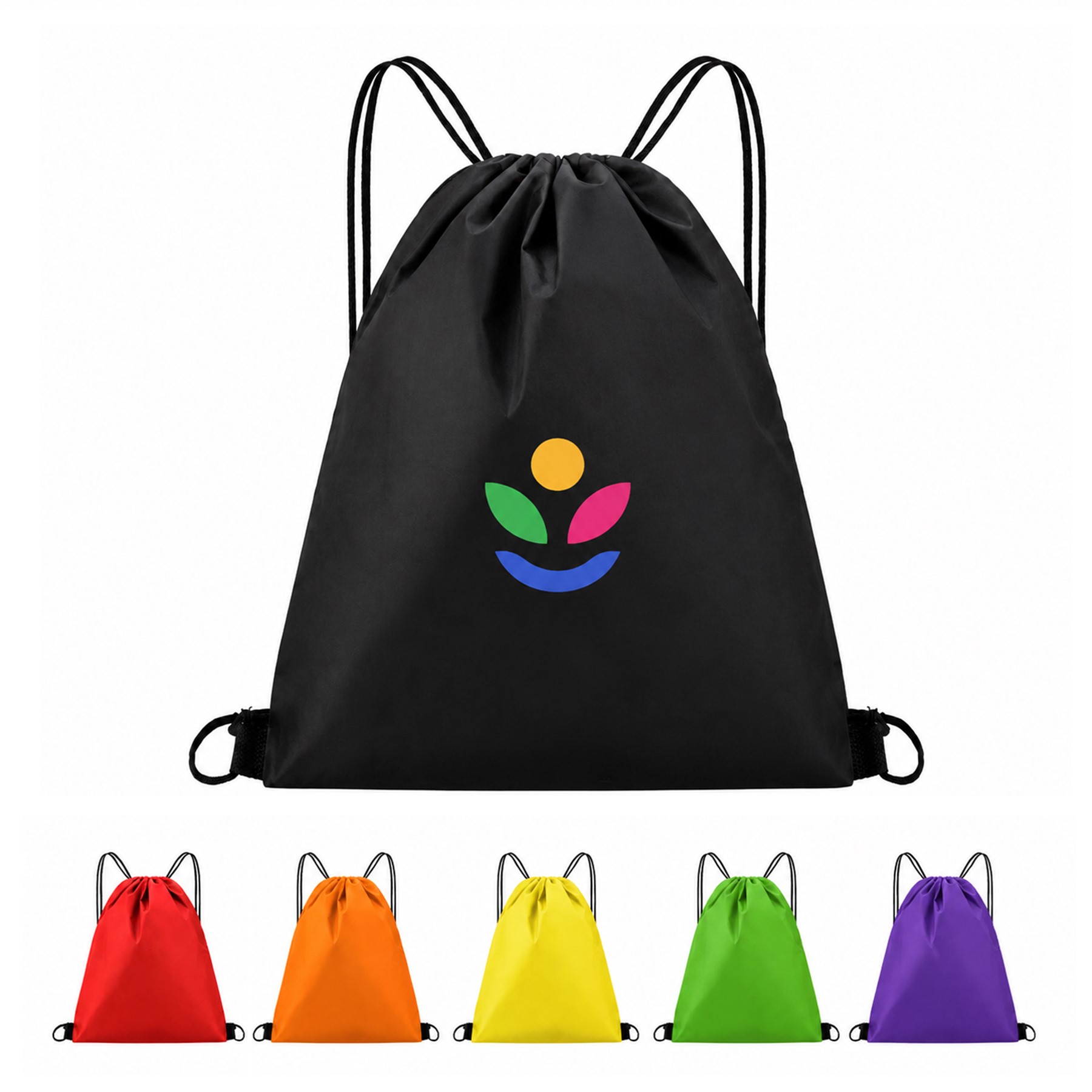 Polyester Drawstring Backpack — view 1