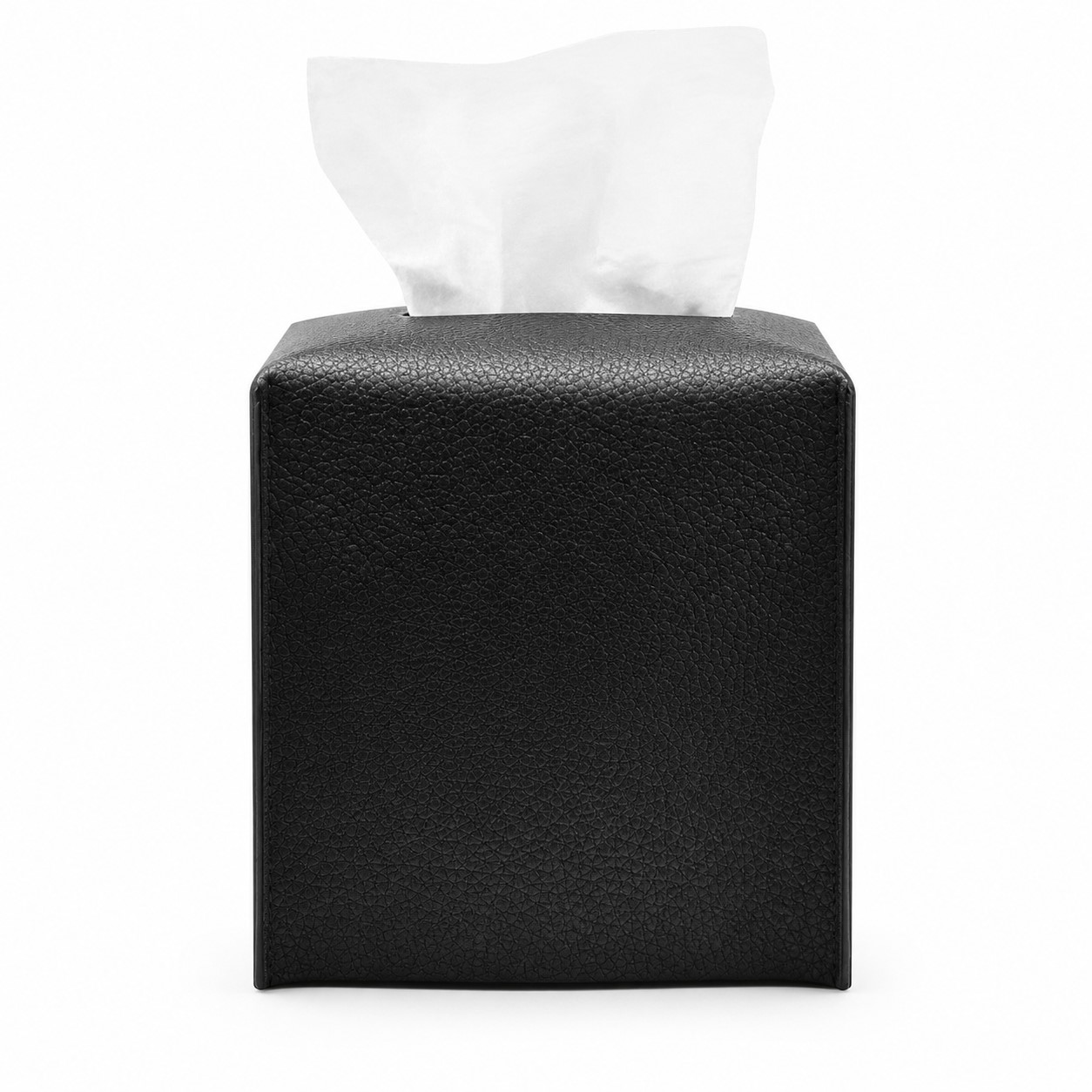 Square Foldable Leather Tissue Cover — view 2