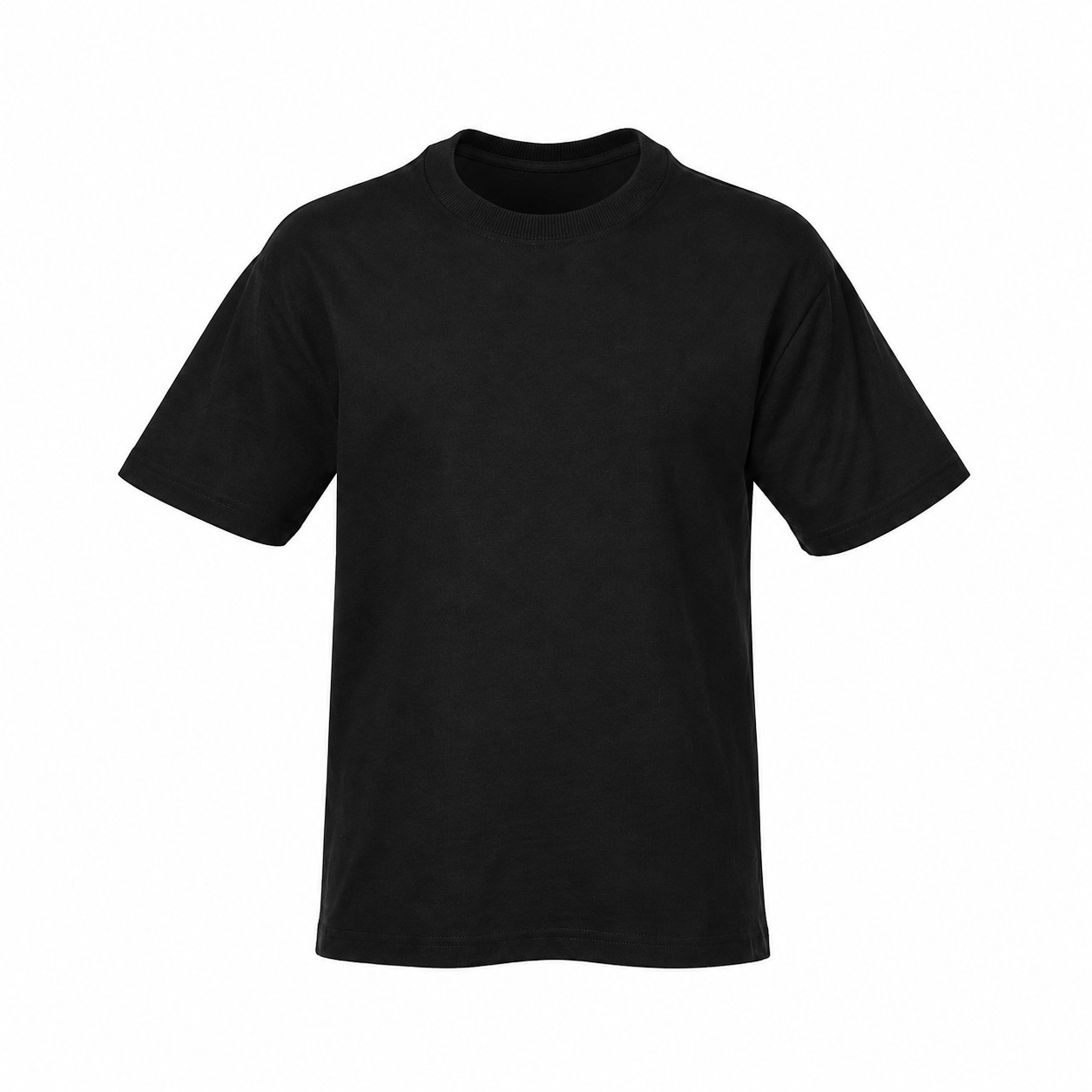 Heavyweight Cotton Polyester Crewneck Shirt — Black