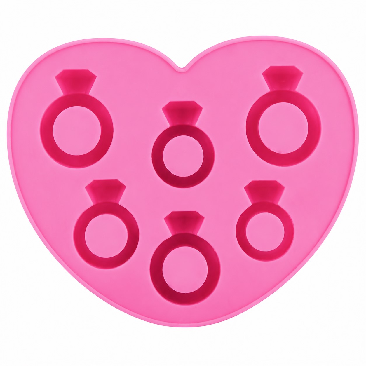 Heart Shaped Silicone Ring Ice Mold — view 2