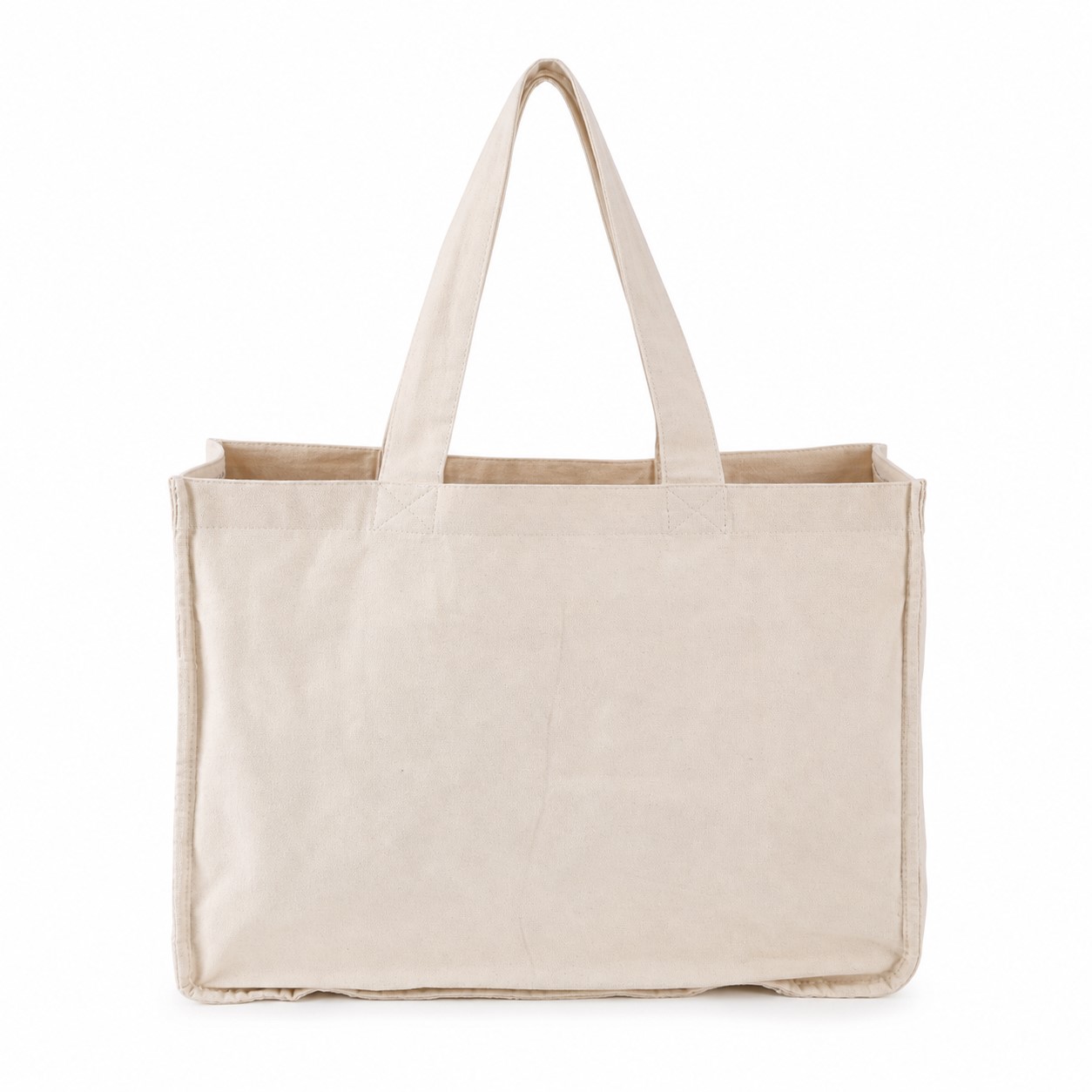 Large Divided Canvas Grocery Tote — view 2
