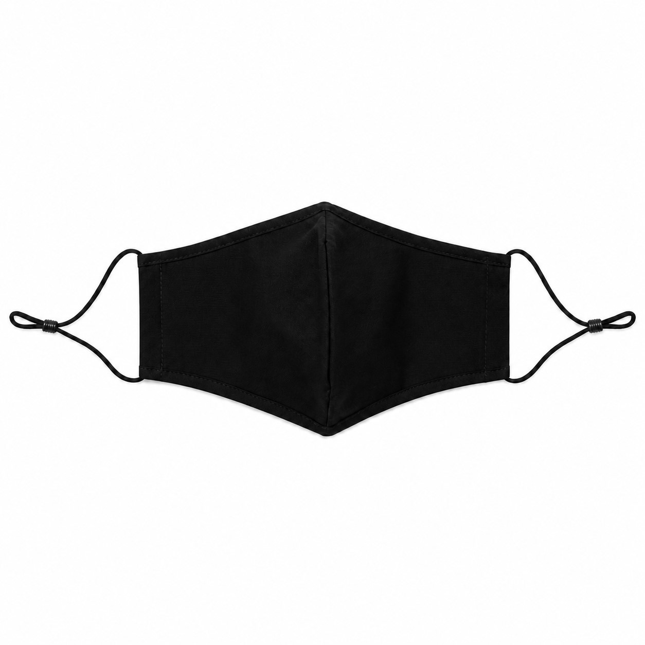 Double Layer Fleece Face Mask — Black