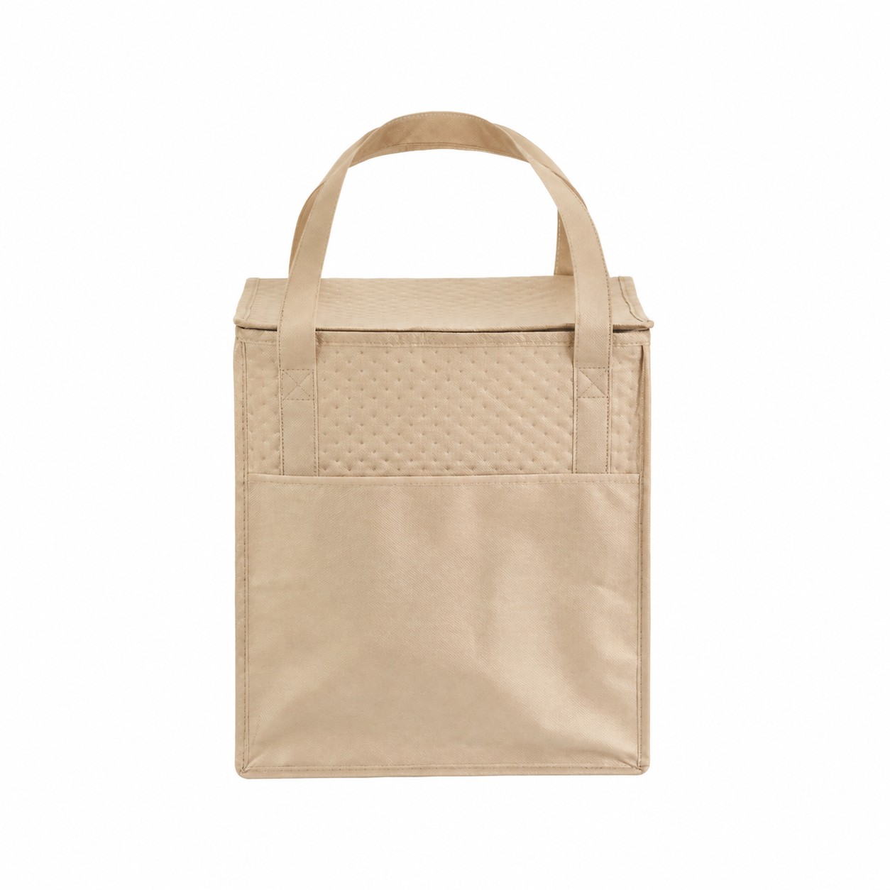 Reinforced Handles Tote Bag — Khaki Beige