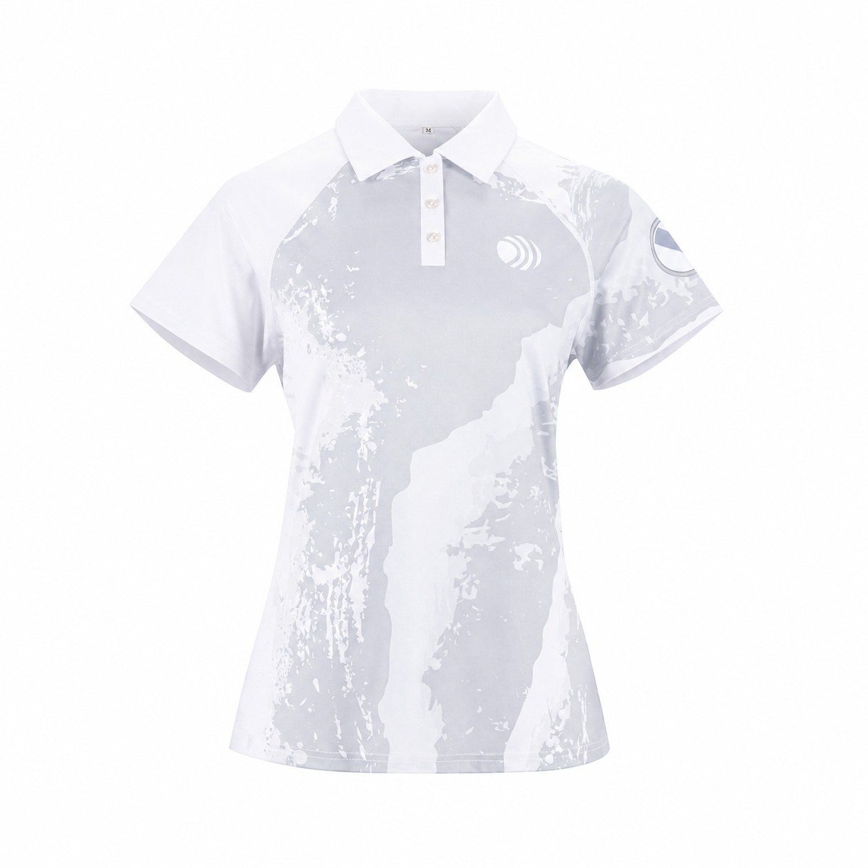 Quick-Drying Fabric Short Sleeve Fit Polo Shirt — Clear White