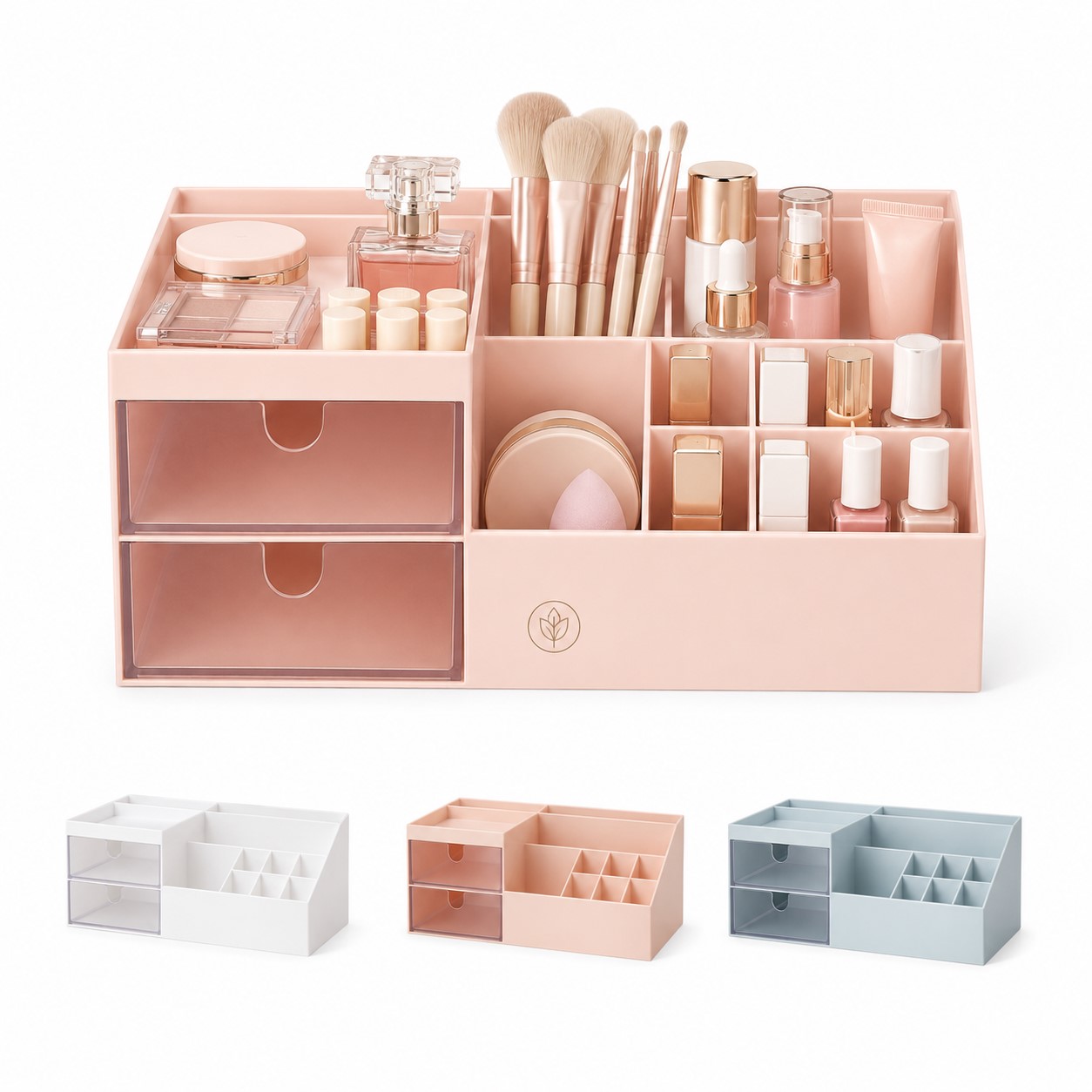 Divided ABS Cosmetics Organizer With Drawers