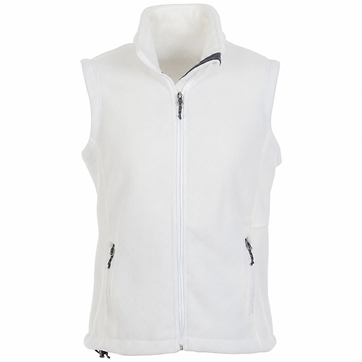 Ladies Polyester Fleece Zip Vest — view 2