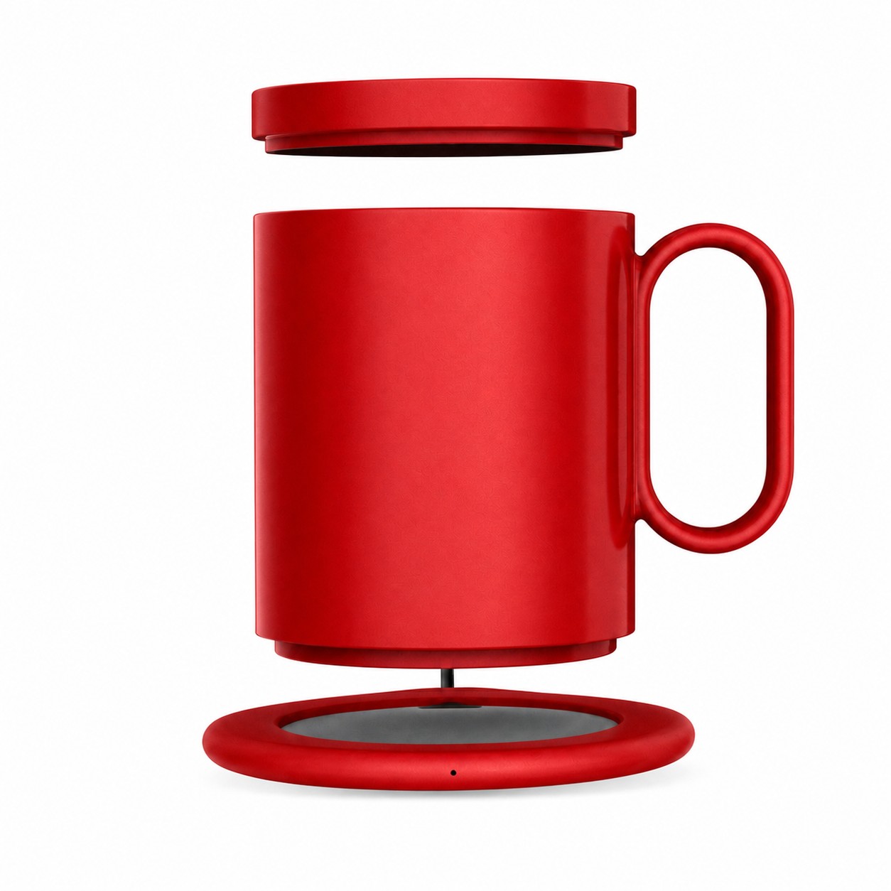 Desktop Warming Mug Charger Set — Red