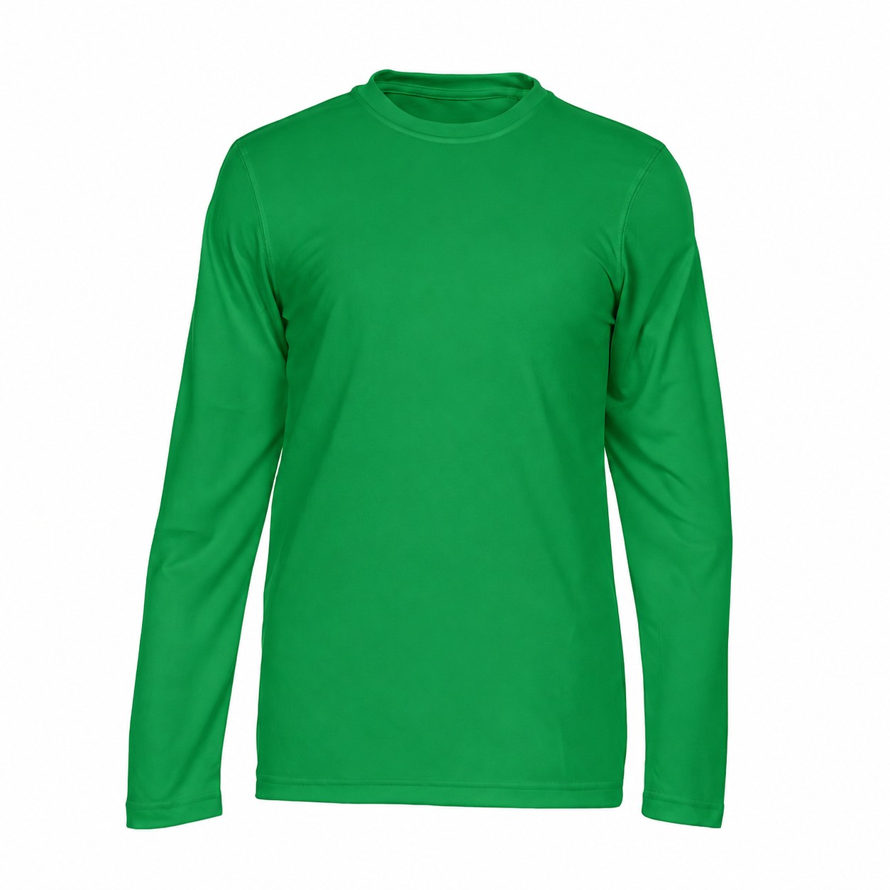 Polyester Stain Release Long Sleeve Shirt — Green