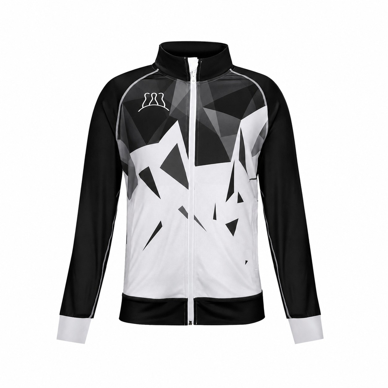 Full Zip Raglan Training Jacket — Black