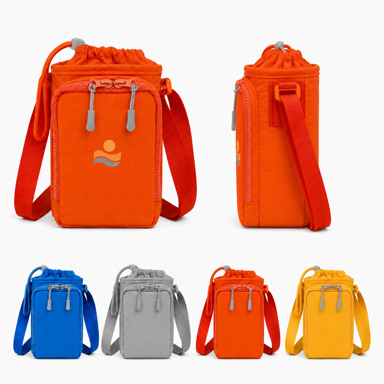 Waterproof Fabric Cup Holder Crossbody Bag