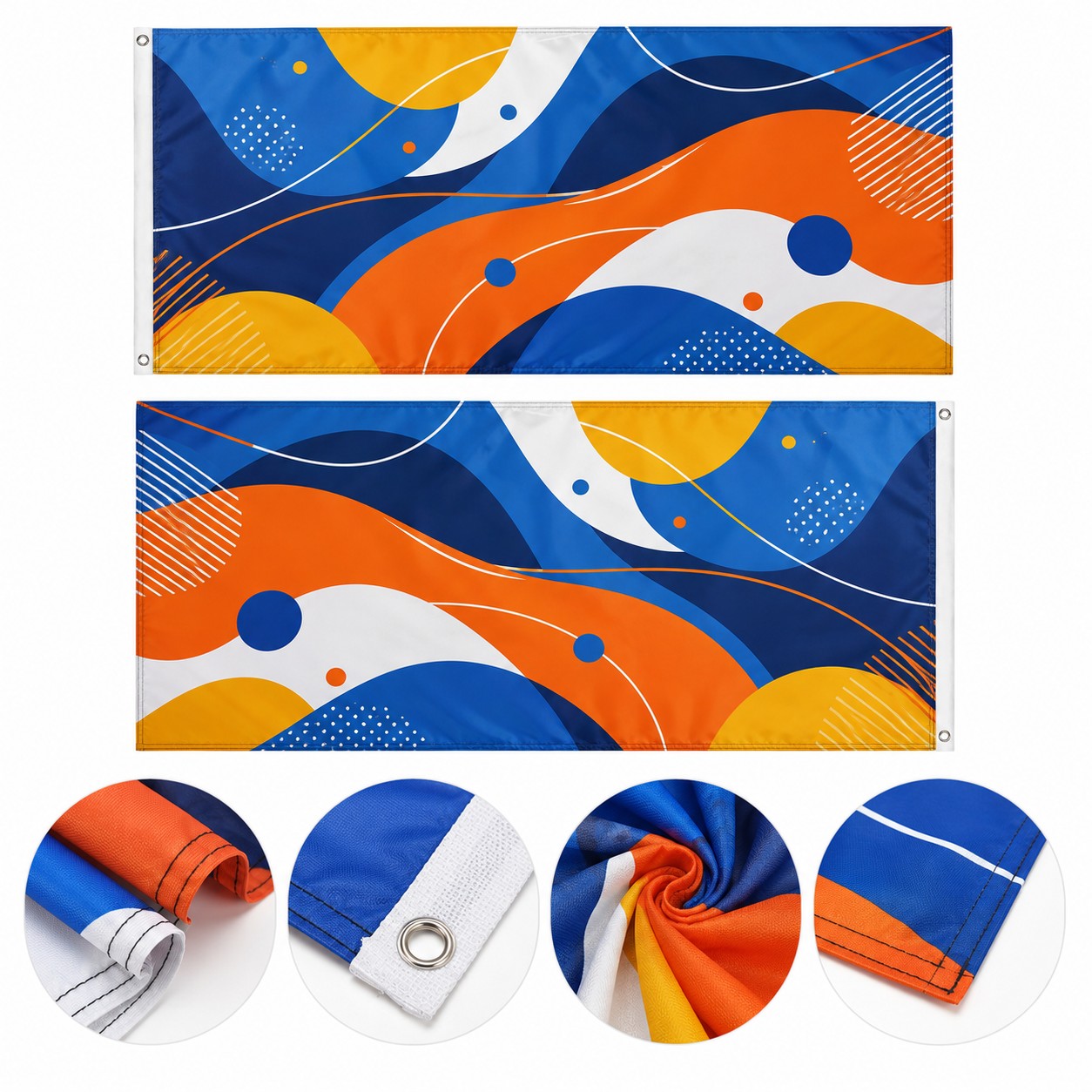 Double Sided Knitted Polyester Flag