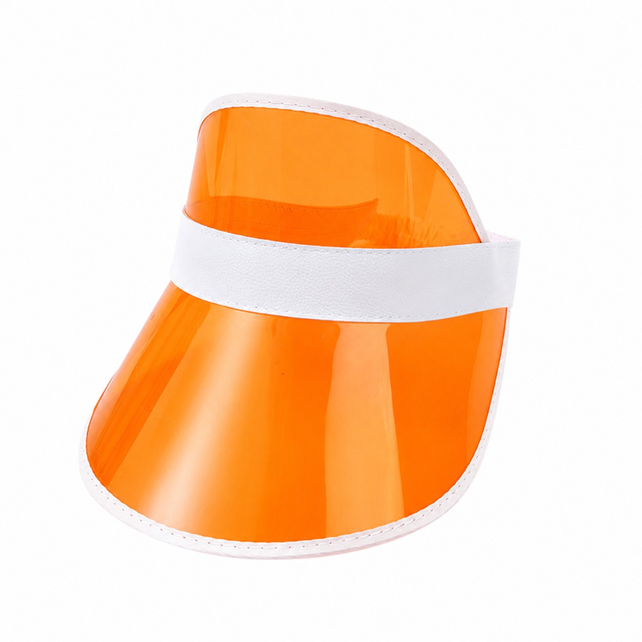 PVC Tinted Sport Visor Cap — Orange