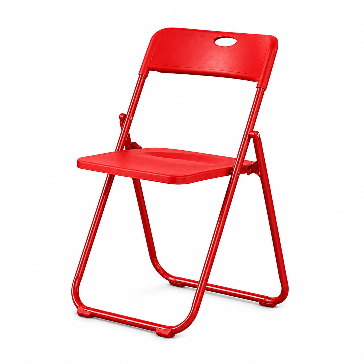 Portable Plastic Folding Chair — Red