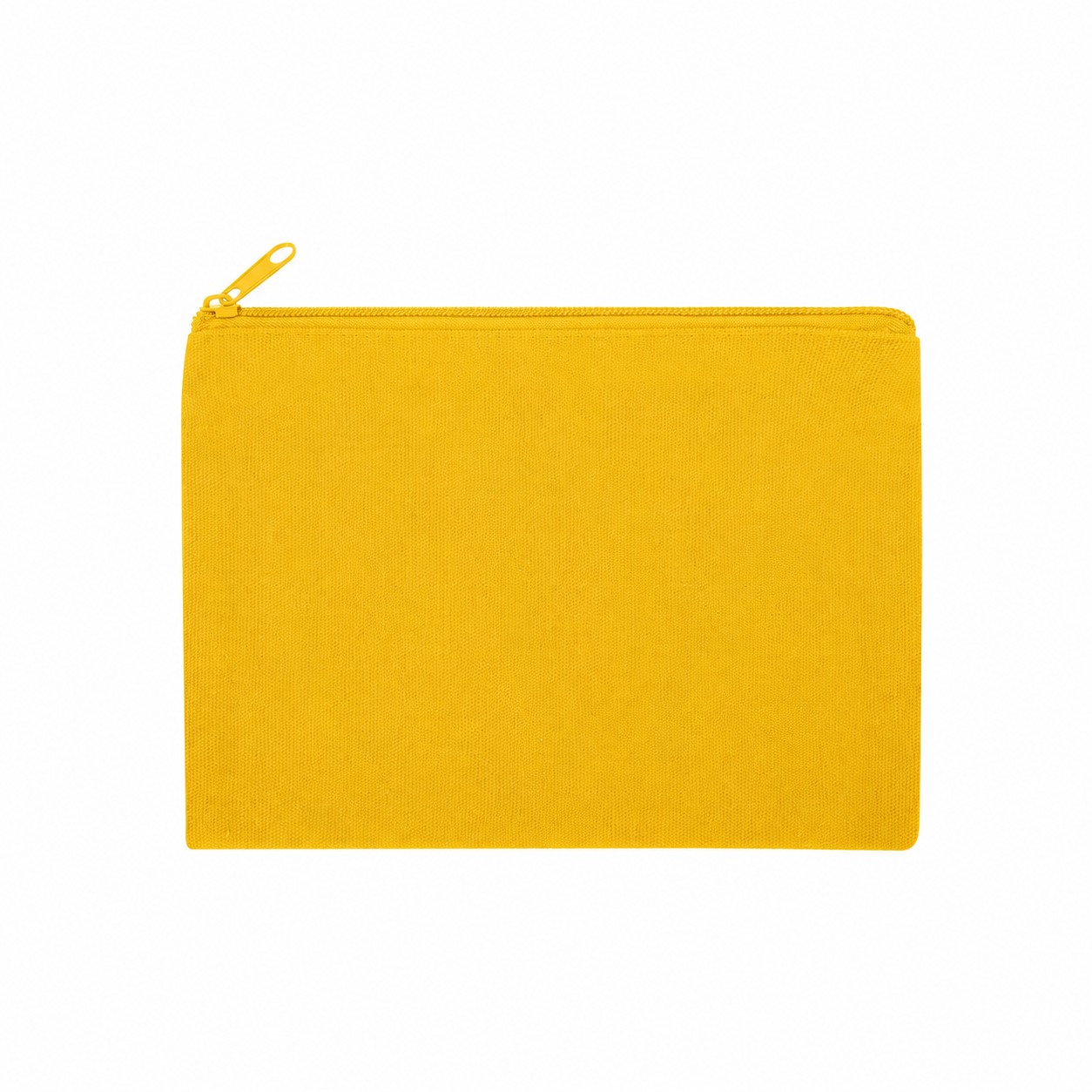 Cotton Solid Travel Pouch — Yellow