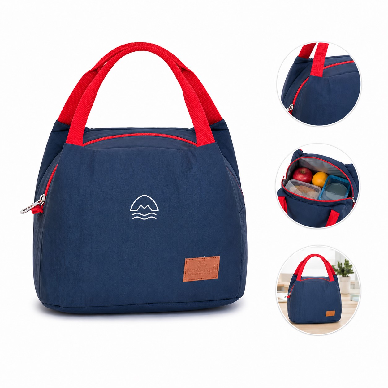 Zippered Polyester Thermal Food Carrier — view 1