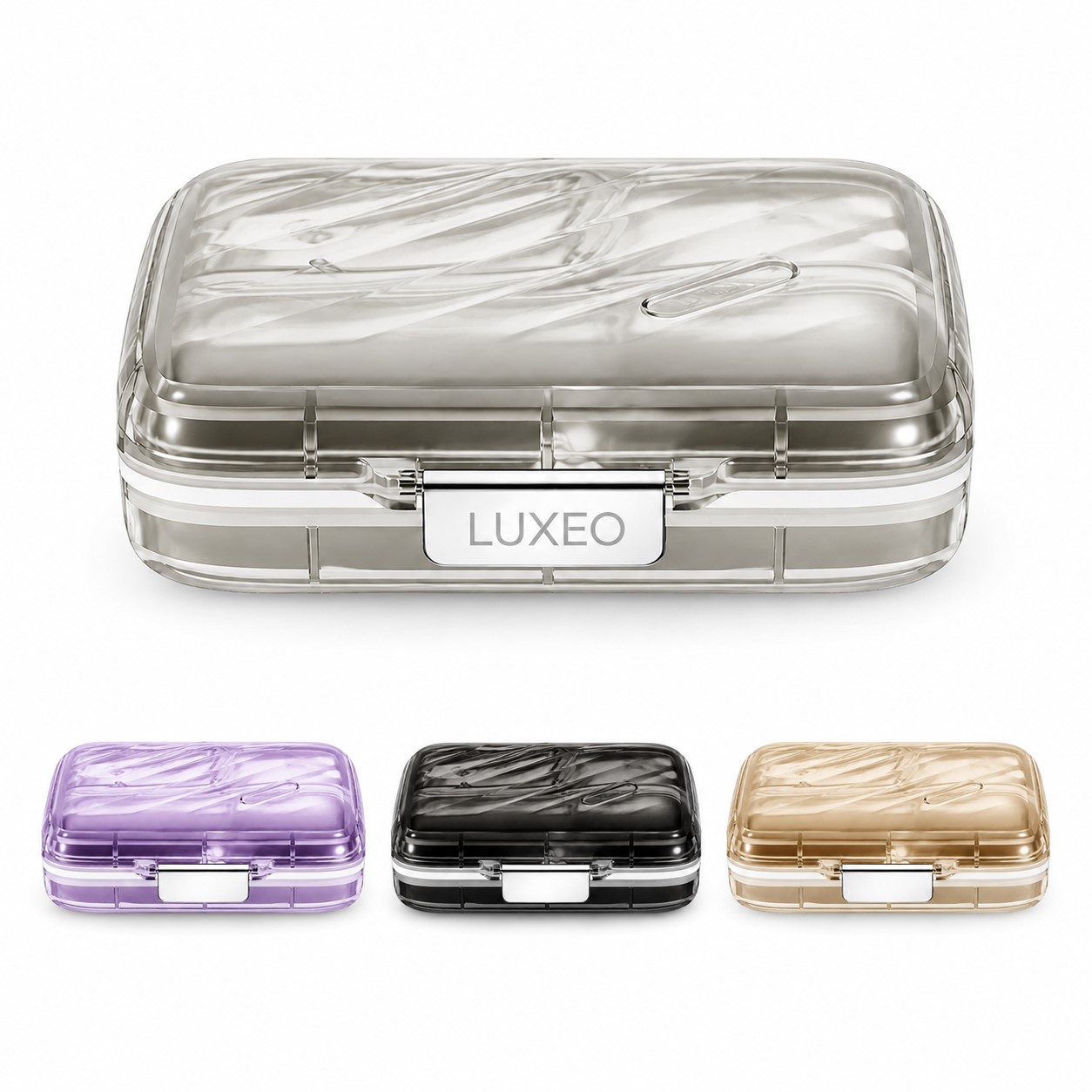 Compartmented Polypropylene Travel Pill Box