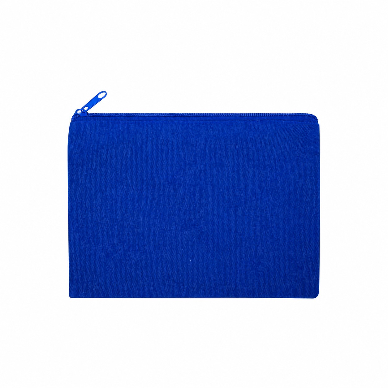 12 Oz Cotton Canvas Zipper Pouch — Royal Blue