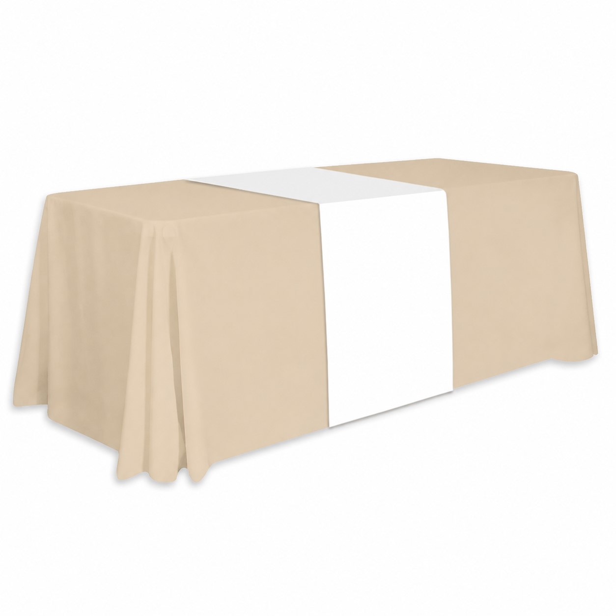 Thirty-Inch Polyester Table Runner — Beige
