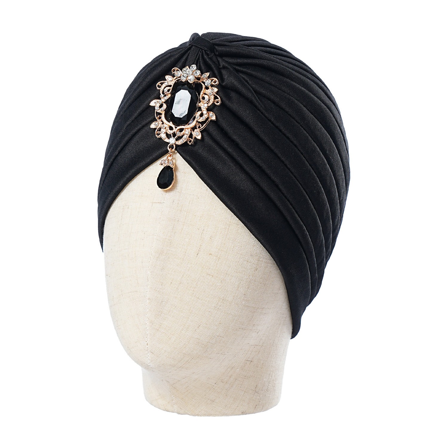 Jeweled Polyester Turban Head Wrap — view 2