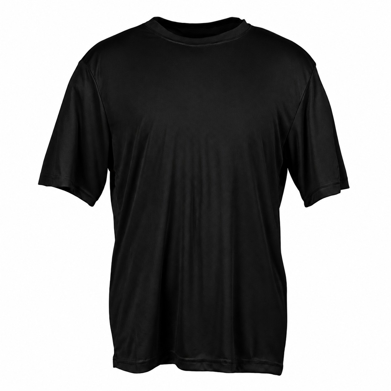 Men's Polyester Athletic T-Shirt — Black