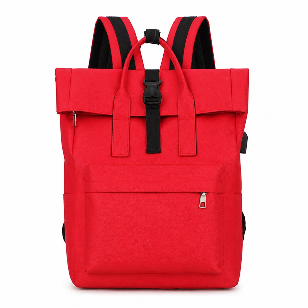 Polyester Laptop Backpack With Buckle Roll Top — view 2