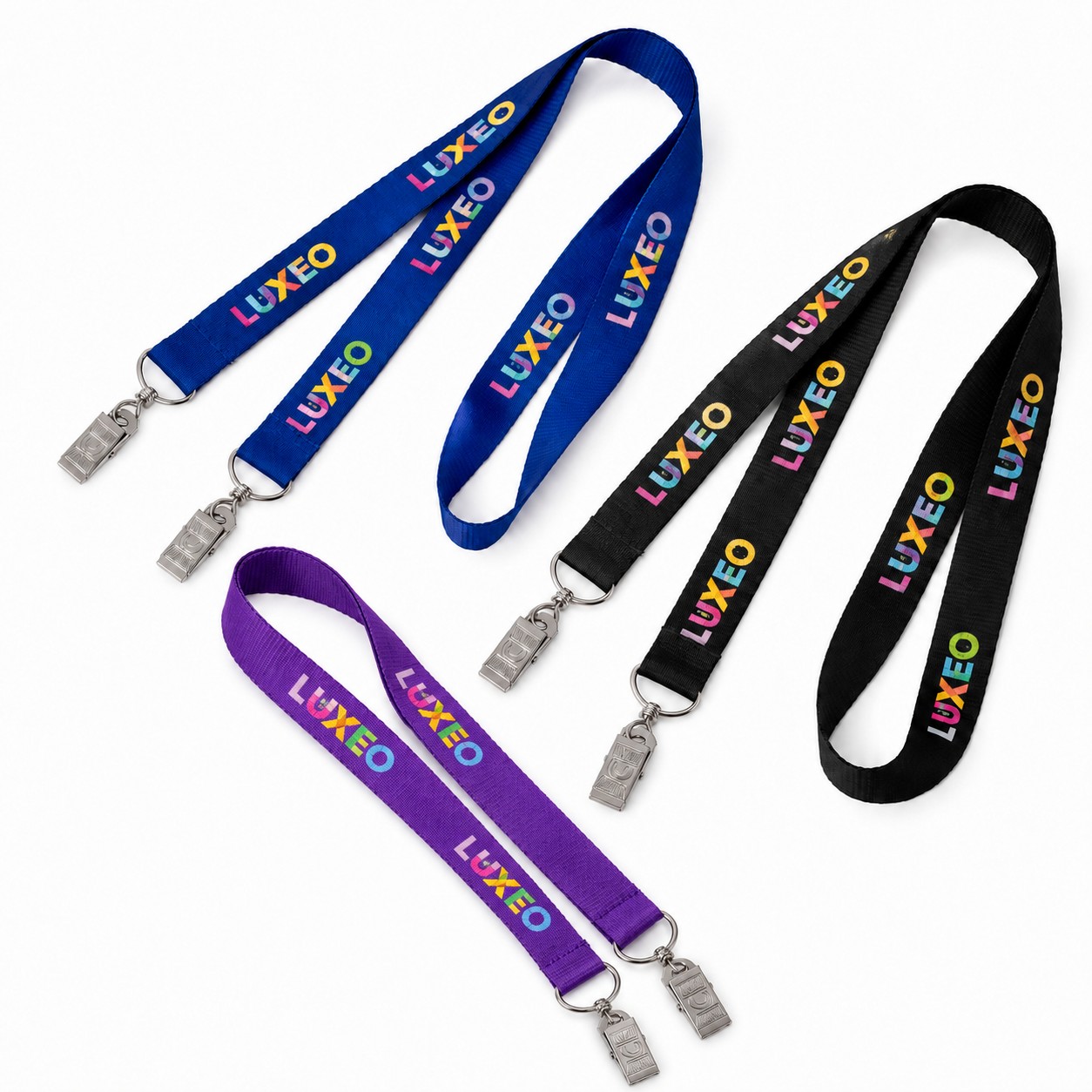 Polyester Dual Clip Lanyard
