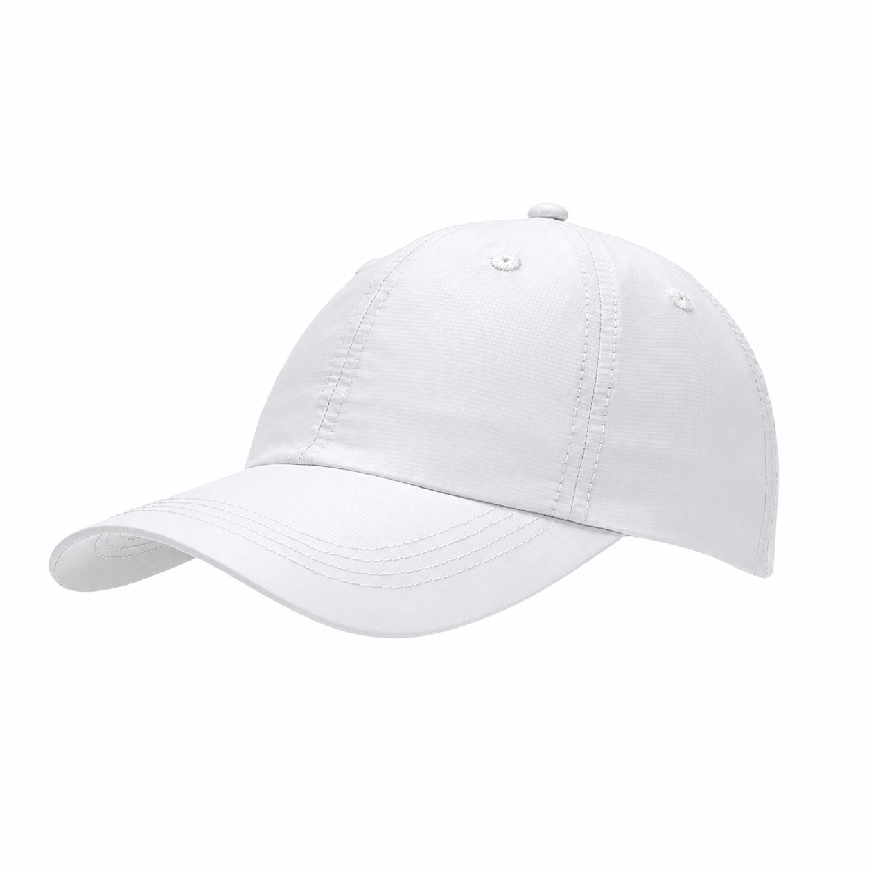 Nylon Unstructured Crown Cap — White