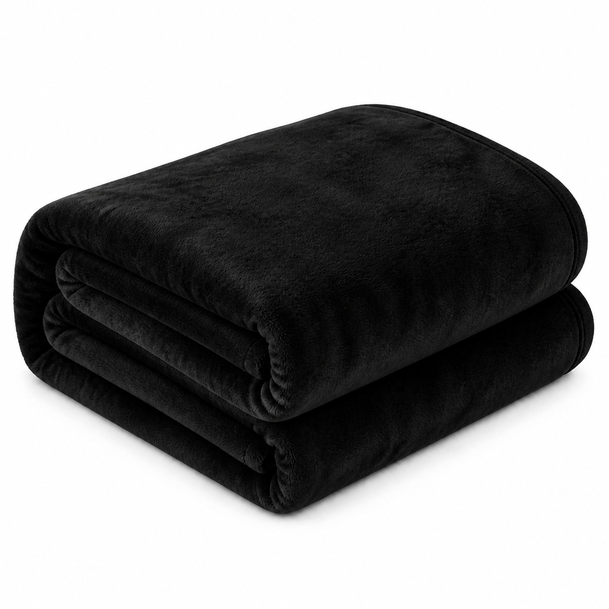 Large Coral Fleece Blanket — Black