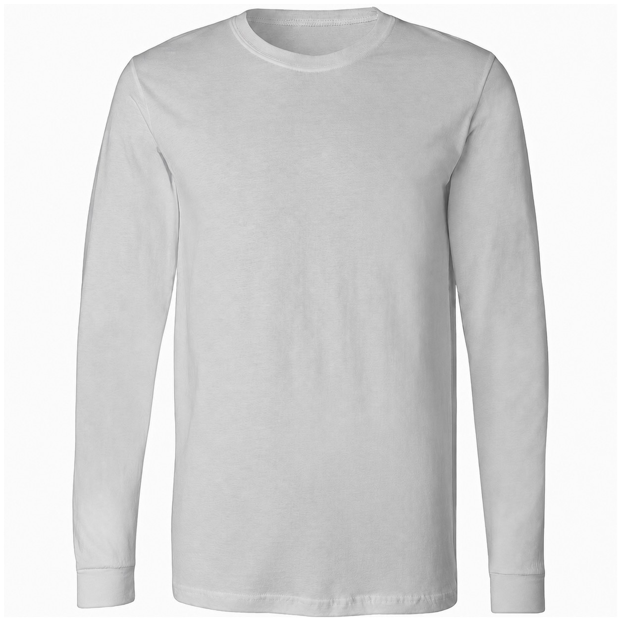 Men's Combed Cotton Long Sleeve Shirt — Silver