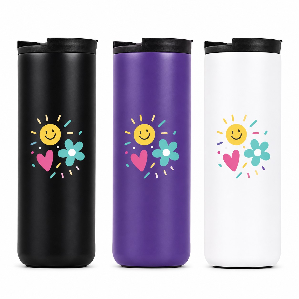 Cylindrical Stainless Steel Insulated Travel Mug