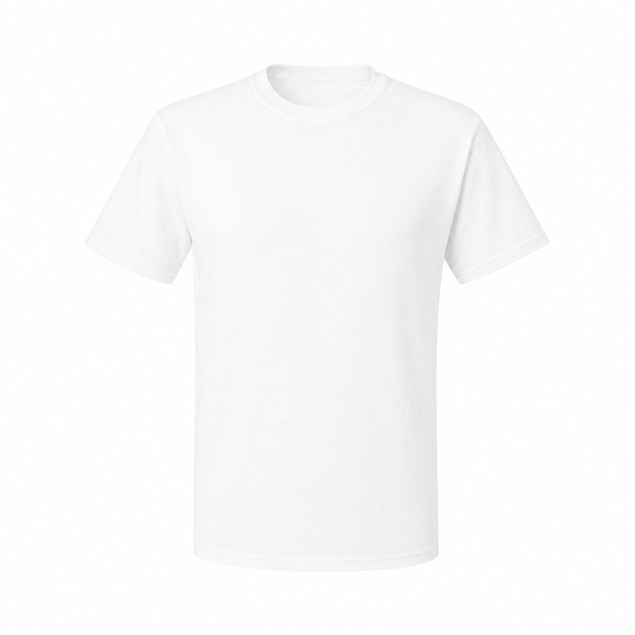 Cotton Polyester Moisture-Wicking T-Shirt — White
