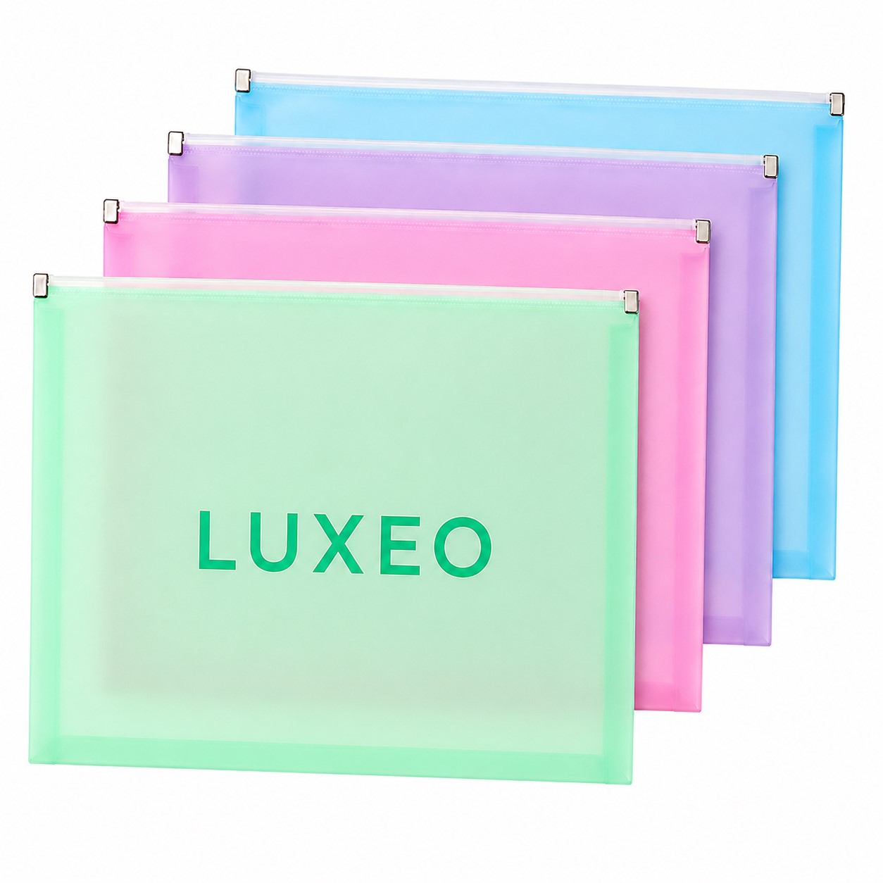 Large Zippered Document File Envelope