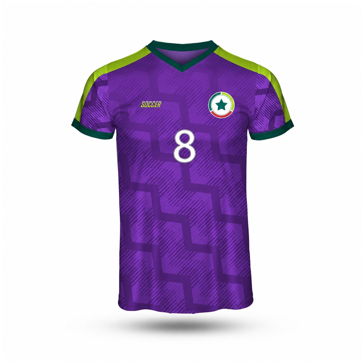 Performance Crew Neck Soccer Jersey — Purple