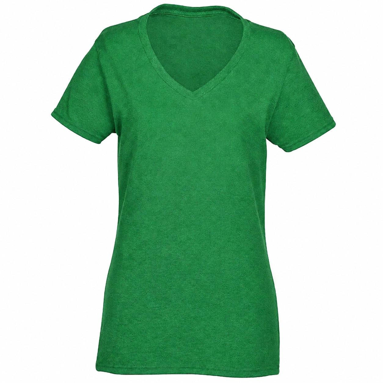 Heavy Cotton V Neck Shirt — Green