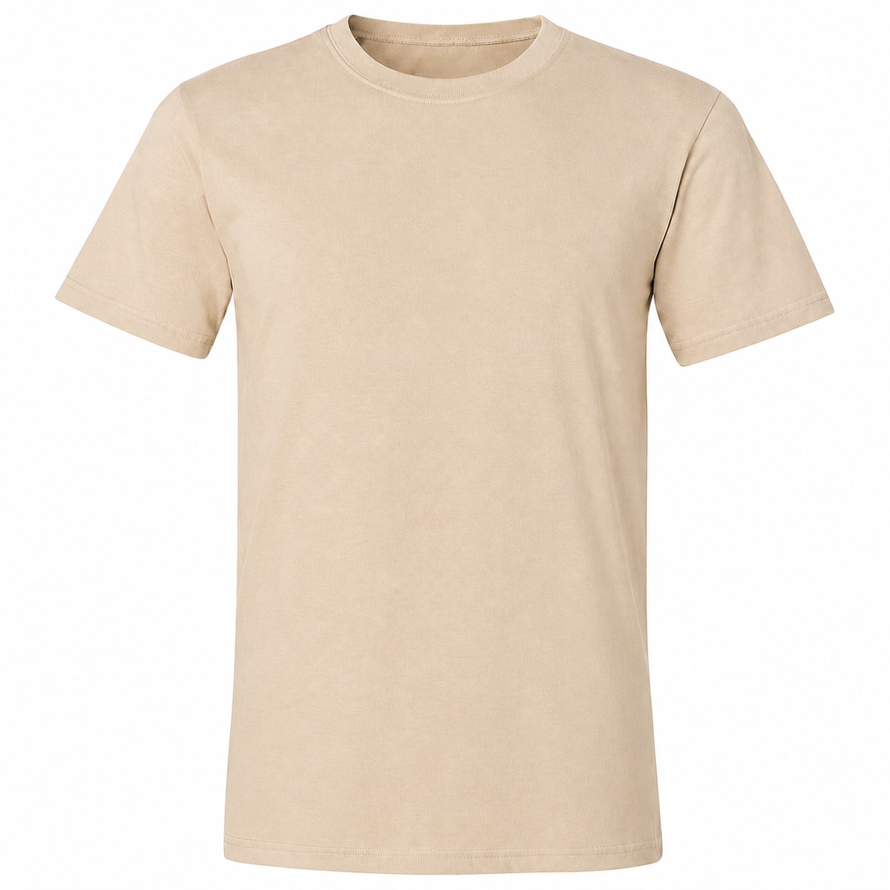 Ringspun Cotton Crewneck T-Shirt — Beige