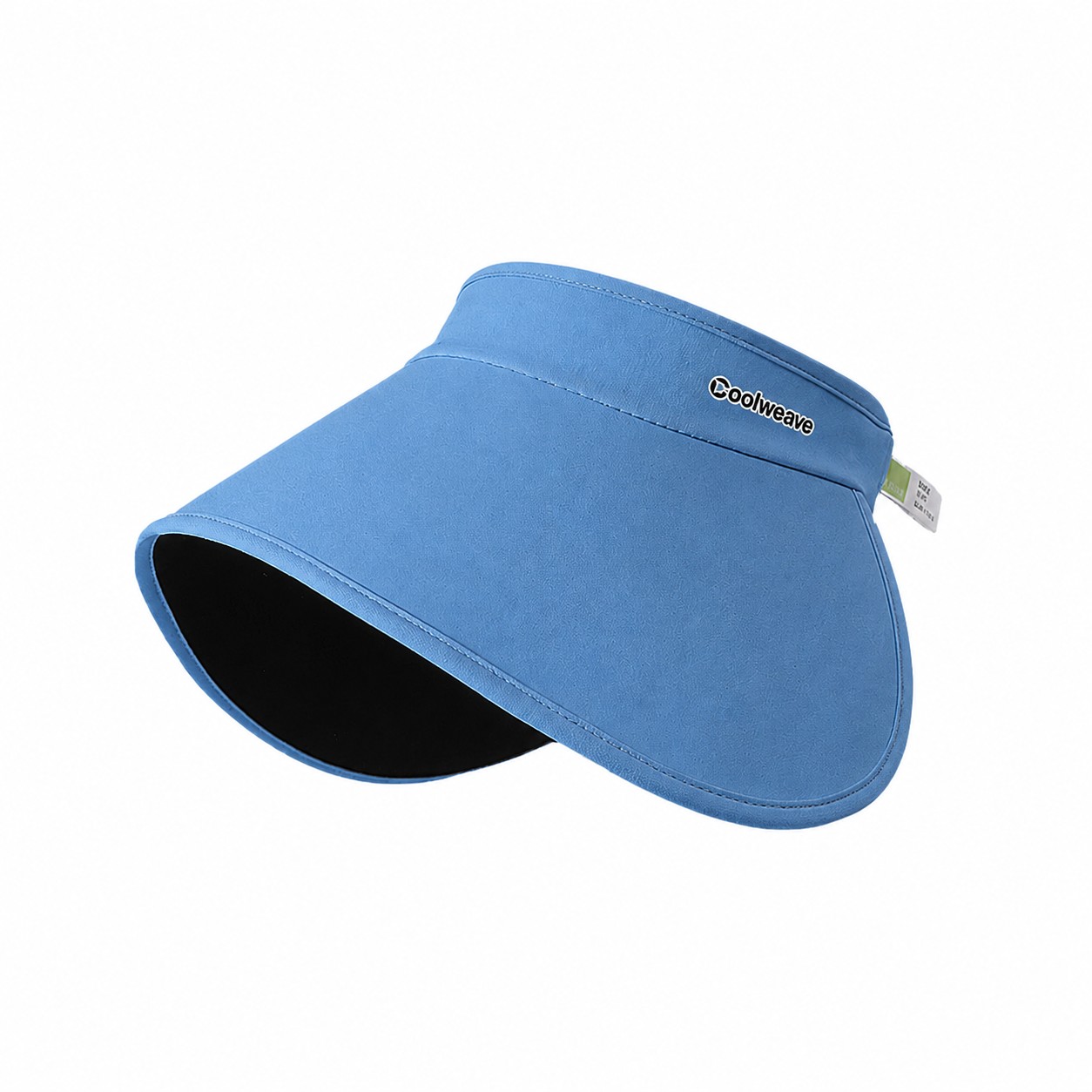 Polyester Rollable Open Top Sun Visor — Ocean Blue